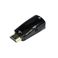 Adaptador HDMI a VGA Slim + audio Jack 3.5mm / Gembird a-hdmi-vga-02 / Negro