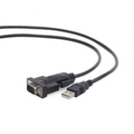Cable USB a Serie RS232 M/M / Db9m / Negro / Compatible Win 8 - Win 10 / Gembird Uas-db9m-02