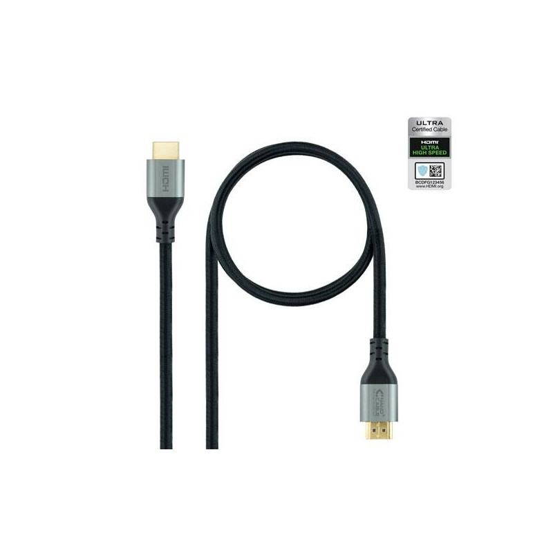 Cable HDMI 2.1  M/M / 1.5 metros / 8K 60Hz / Hdr / eArc / 48Gbps / Certificado / Nanocable 10.15.8101-L150