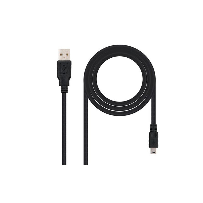 Cable USB 2.0 a Mini USB / 5 pines / 1.8m  / Nanocable 10.01.0402