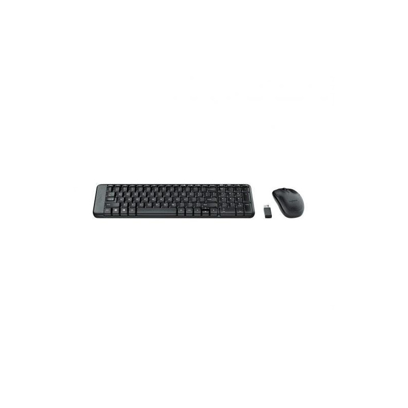 Combo Teclado + Raton Inalámbrico Logitech MK220 Negro / 920-003159