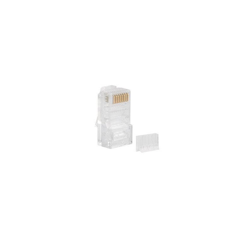 Conector RJ45 8 hilos cat.6e Utp con guia (pack 100 uds) Lanberg Plu-6000