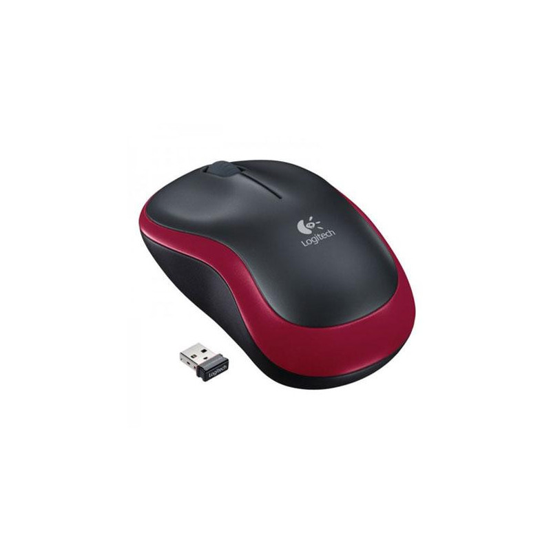 Raton óptico inalámbrico Logitech M185 Rojo  910-002237