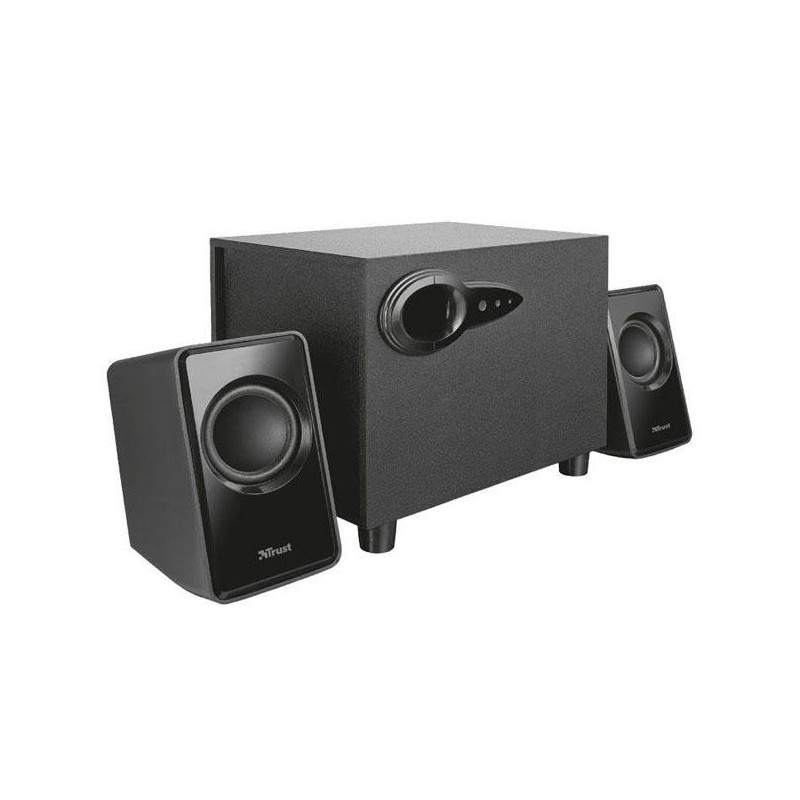 Altavoces Trust 2.1 Avora / Subwoofer madera / 18W (9w Rms)