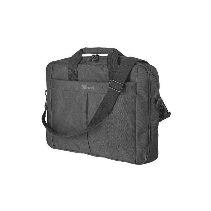 Maletin portatil Trust Primo Negro / Hasta 16 pulg. / Correa al hombro ajustable / Compartimento principal acolchado  21551