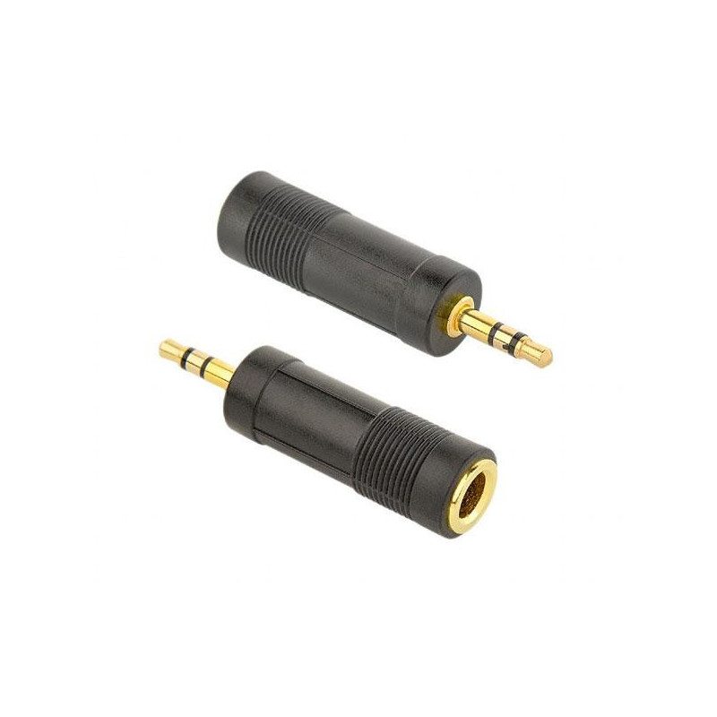 Adaptador audio estereo Jack 3.5mm Macho a Jack 6.3mm Hembra / Cablexpert  A-6.35f-3.5m