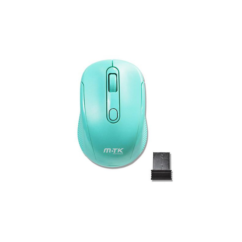 Raton inalámbrico GT641 krack 2.4Ghz / 1600 dpi / Verde agua / MTK