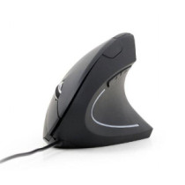 Raton óptico USB Ergonomico vertical Gembird / 6 Botones / 3200 Dpi / Negro  MUS-ERGO-01