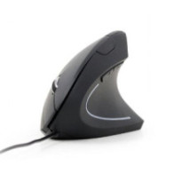 Raton óptico USB Ergonomico vertical Gembird / 6 Botones / 3200 Dpi / Negro  MUS-ERGO-01