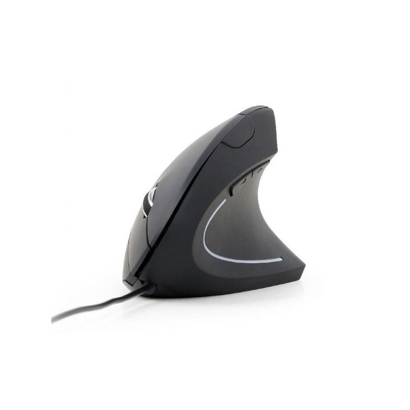 Raton óptico USB Ergonomico vertical Gembird / 6 Botones / 3200 Dpi / Negro  MUS-ERGO-01