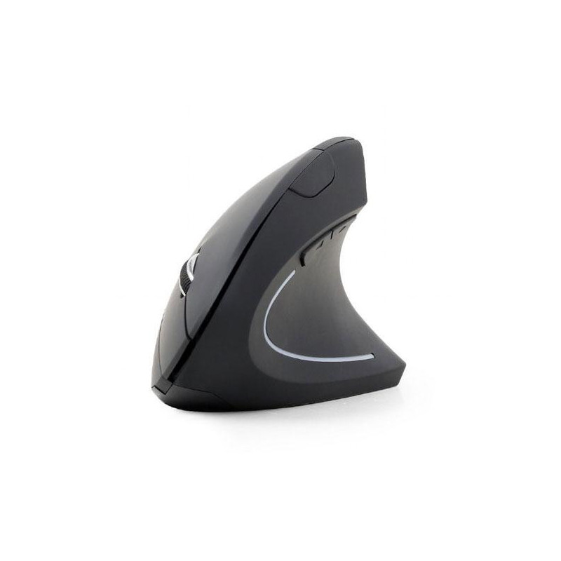 Raton óptico inalambrico ergonomico vertical Gembird / 6 Botones / Negro / MUSW-ERGO-01