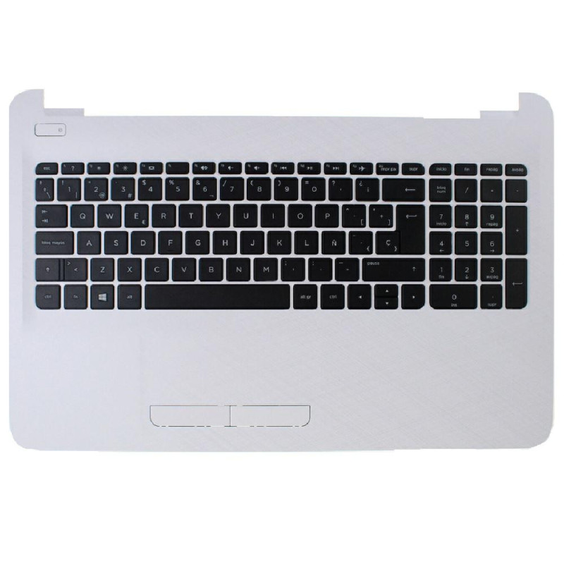 Top case + Teclado compatible para portátil HP 15-AY / 15-BA Plata