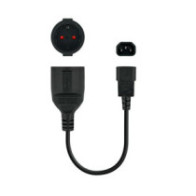 Cable adaptador C14 macho a Cee7 schuko hembra 25cm / C-10.22.0901
