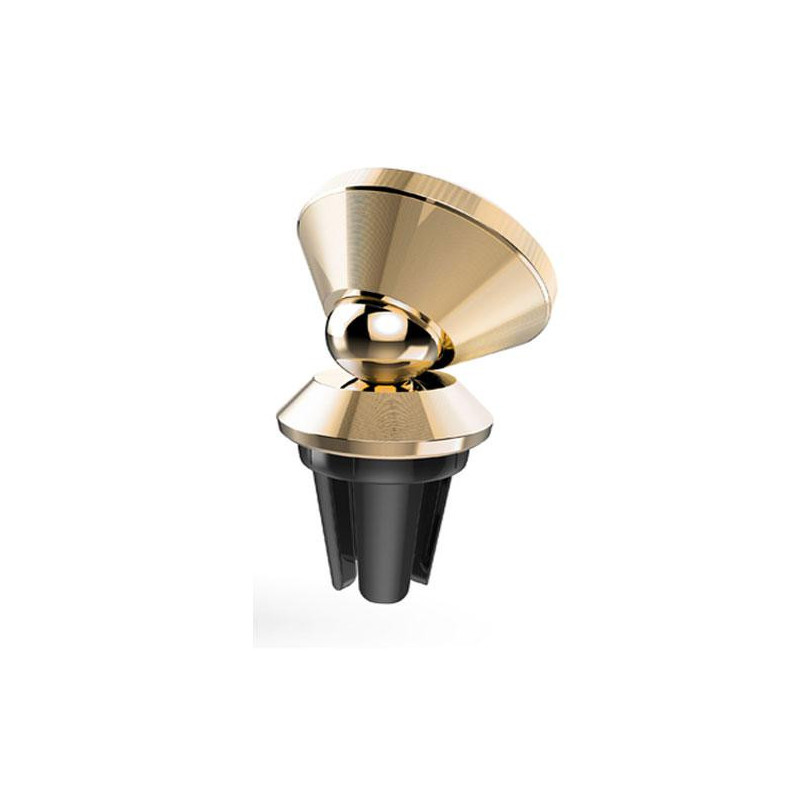 Soporte de coche para Movil magnetico rejilla Et797 / 360 Grados / Oro / Mtk