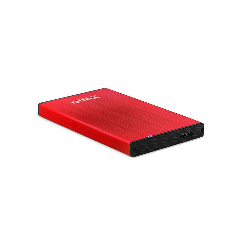Caja externa aluminio 2.5 USB 3.1 Sata Tooq Rojo 9.5mm TQE-2527R