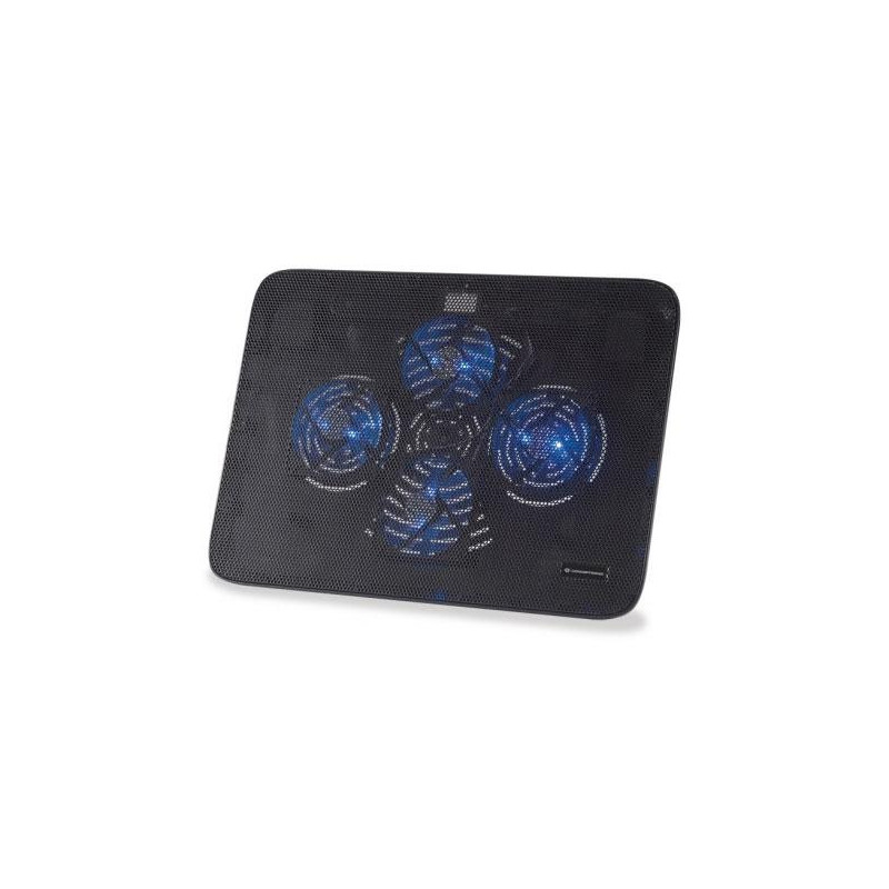 Base refrigeradora Conceptronic CNBCOOLPADL4F / Hasta 17 Pulg. / 4 vent. 80mm