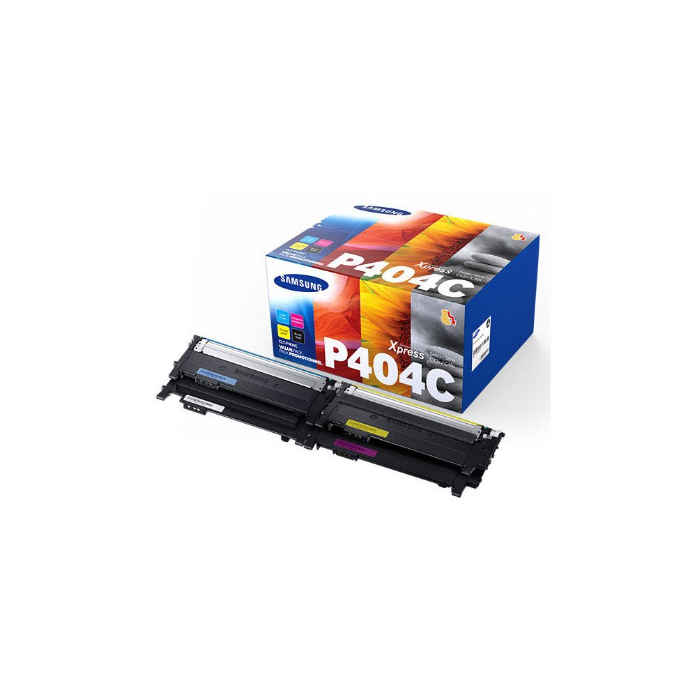 Pack 4 tóner originales samsung clt p404c negro /cian / magenta / amarillo 1.500 páginas