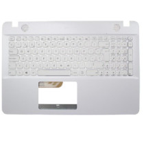 Top case + Teclado compatible para portátil ASUS K541UA Blanco