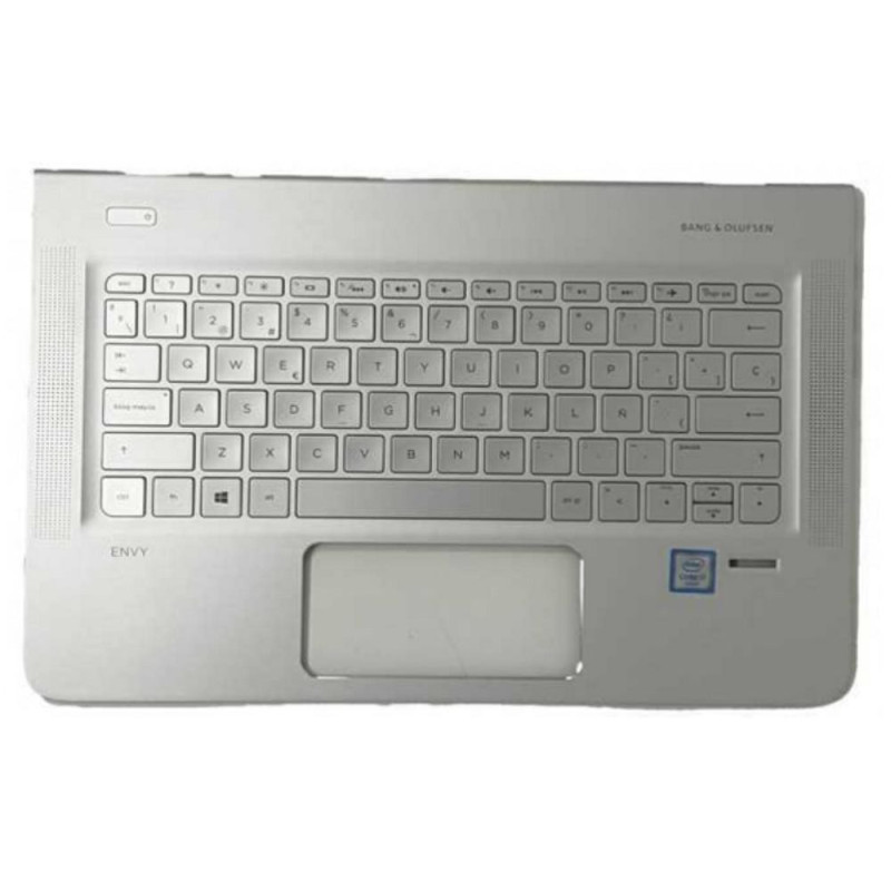 Top case + Teclado compatible para portátil HP envy 13-D Plata