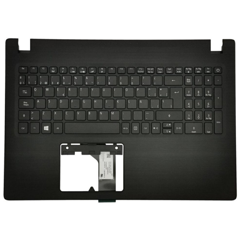 Top case + Teclado compatible para portátil ACER A315-21 Negro