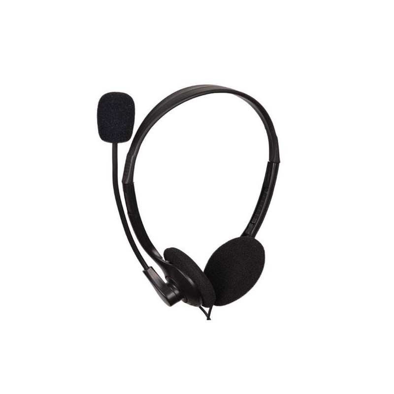 Auriculares Diadema Gembird MHS-123 / Micro integrado flexible / Jack 3.5mm / negro