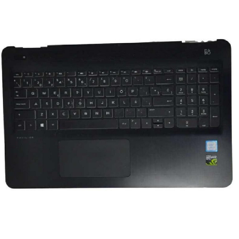 Top case + Teclado compatible para portátil HP 15-BC Negro