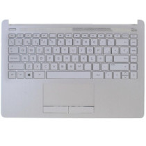 Top case + Teclado compatible para portátil HP 14-DK Blanco