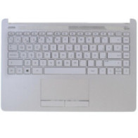 Top case + Teclado compatible para portátil HP 14-DK Blanco