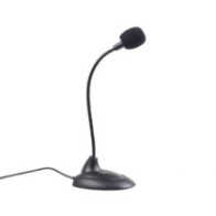 Microfono de sobremesa Gembird / Jack 3.5mm / cable 2m / Negro MIC-205