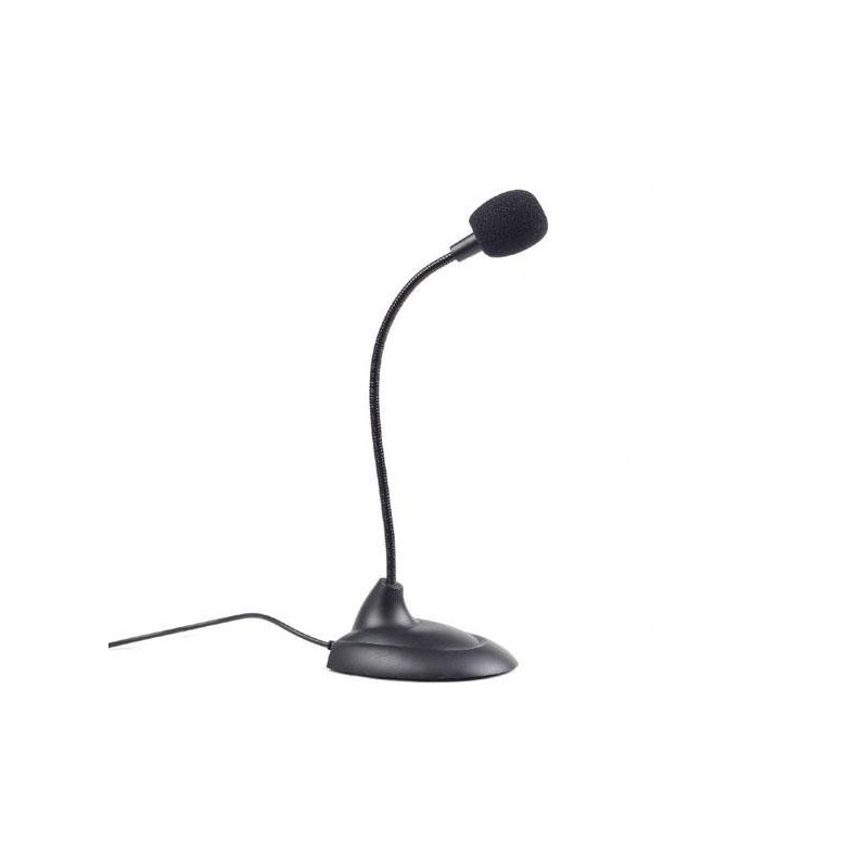 Microfono de sobremesa Gembird / Jack 3.5mm / cable 2m / Negro MIC-205