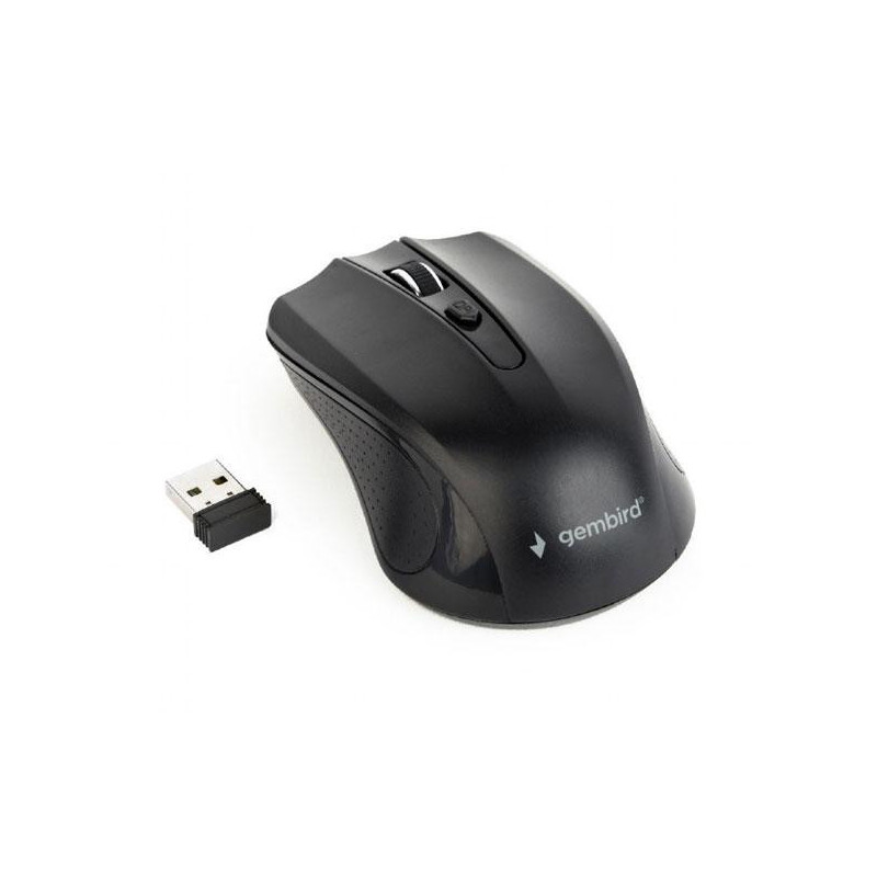 Raton óptico inalambrico Gembird / 4 Botones / 1600 Dpi / Negro / Musw-4b-04