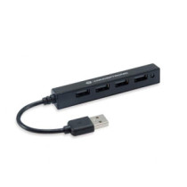 Hub 4 Puertos Usb 2.0 / Conceptronic Hubbies05b / Negro