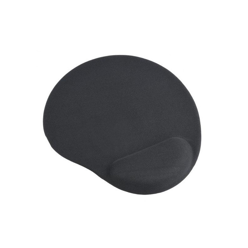 Alfombrilla con reposa muñecas gel negra Gembird MP-GEL-BK
