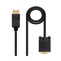 Cable Adaptador DisplayPort 1.2a a VGA / M/M / 2M / Negro / Nanocable 10.15.4402