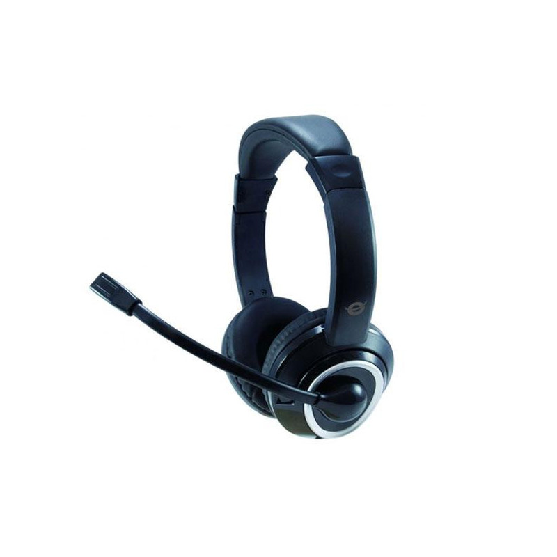 Headset conceptronic polona conexion jack 3.5mm microfono flexible control de volumen incluye adapta