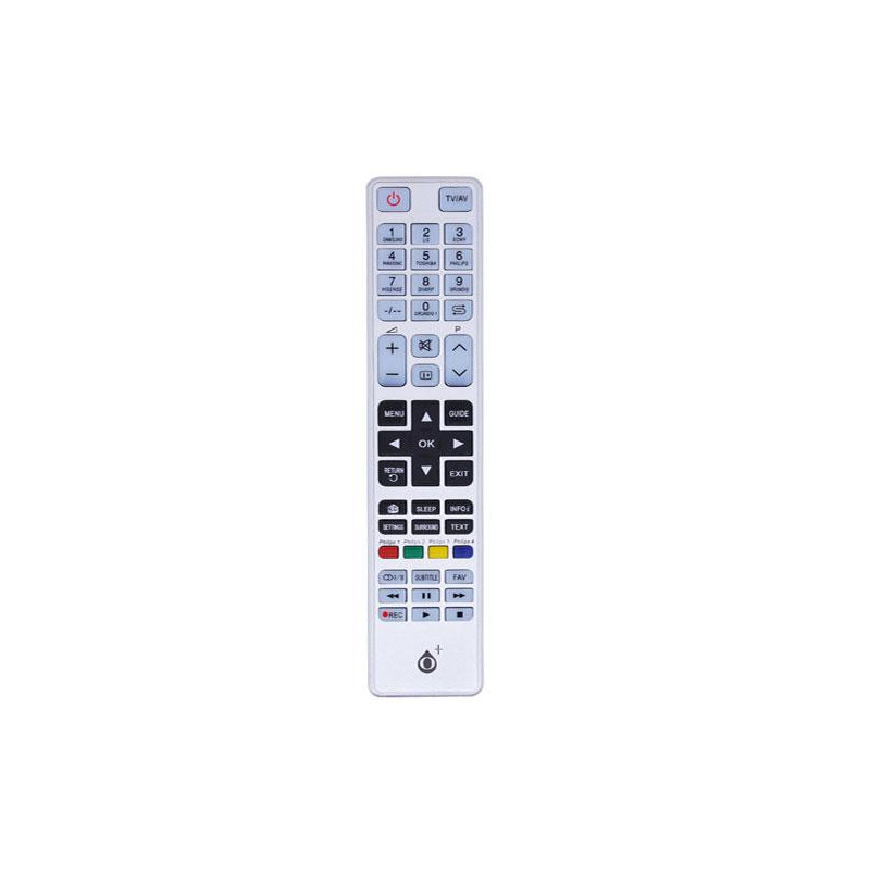 Mando a distancia TV Universal 9 en 1 / R6653 / Plata / One+