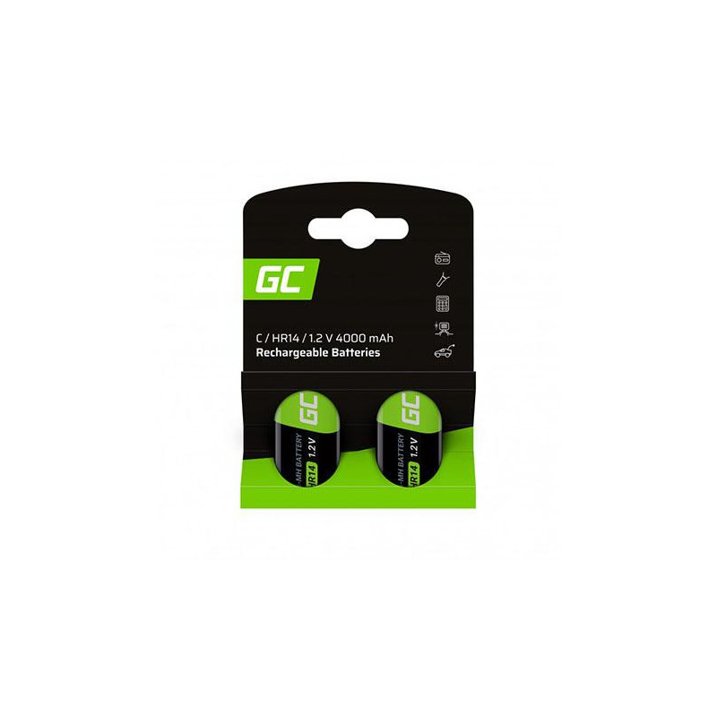 Pilas recargables Greencell HR14 1.2V 4000 mah (2 pcs) / DESCATALOGADO
