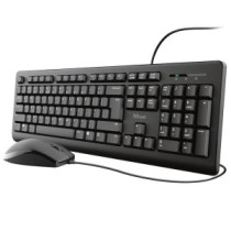 Combo Teclado + Raton USB Trust TKM-250 / Silencioso / Resistente a liquidos / Negro / 23977