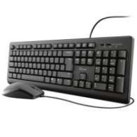 Combo Teclado + Raton USB Trust TKM-250 / Silencioso / Resistente a liquidos / Negro / 23977