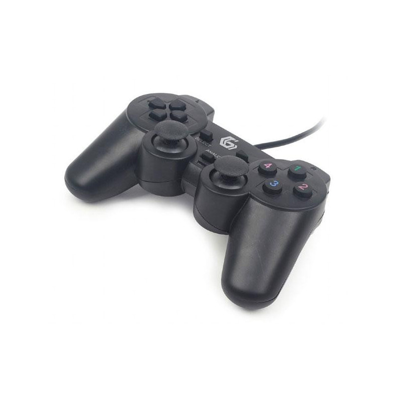 Mando PC Gaming Gembird  / Dual Vibracion / Cable 1.8m / Negro / JPD-UDV-01