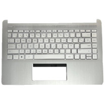 Top case + Teclado compatible para portátil HP 14S-DQ / 14S-FQ Plata Retroiluminado