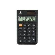 Calculadora de 8 Digitos / NR9127 / Pantalla Lcd / Energia Solar y Bateria 1.5v / Negro / One+