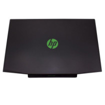 LCD Cover compatible para portátil HP 15-CX Negra logo verde