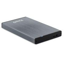 Caja externa aluminio 2.5 USB 3.1 Sata Tooq Gris 9.5mm TQE-2527G