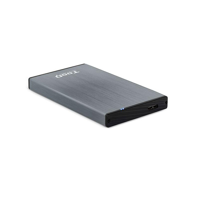 Caja externa aluminio 2.5 USB 3.1 Sata Tooq Gris 9.5mm TQE-2527G
