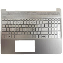 Top case + Teclado compatible para portátil HP 15S-EQ / 15S-FQ Plata V.2