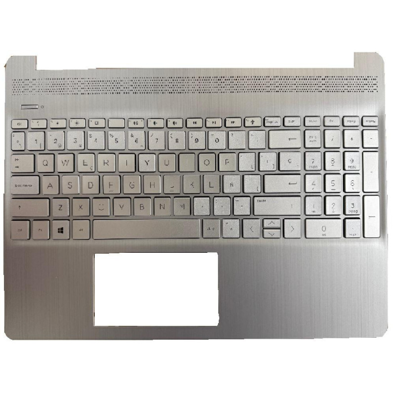 Top case + Teclado compatible para portátil HP 15S-EQ / 15S-FQ Plata V.2