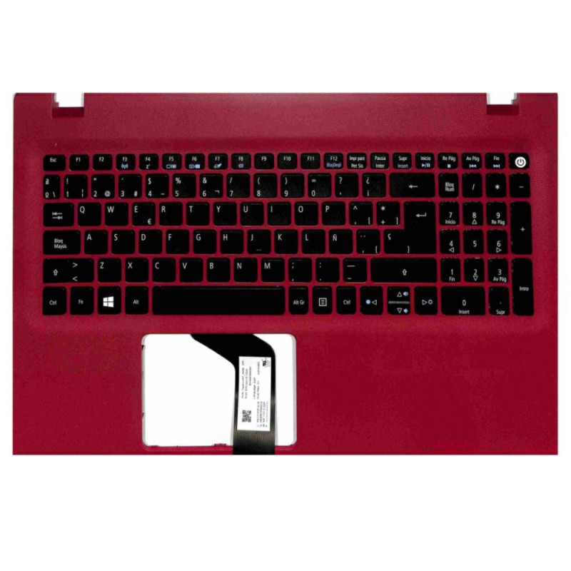 Top case + Teclado compatible para portátil ACER E5-522 / E5-573 Rojo
