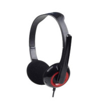 Auriculares con microfono Gembird MHS-002 / 2x Jack 3.5mm / Negro-Rojo