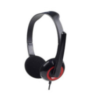 Auriculares con microfono Gembird MHS-002 / 2x Jack 3.5mm / Negro-Rojo